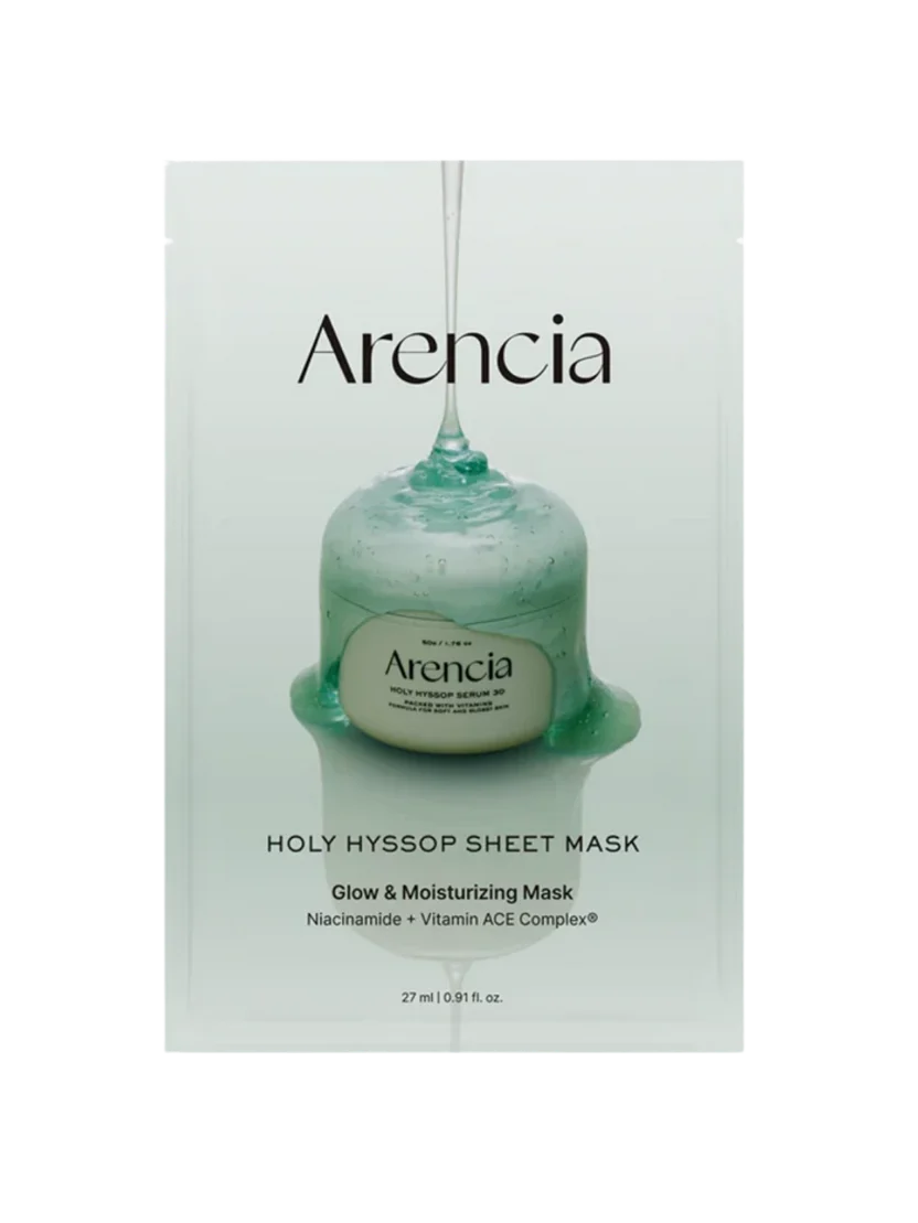 Arencia – Holy Hyssop Sheet Mask, 1 sheet