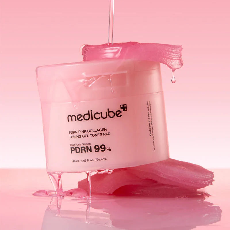 Medicube – PDRN Pink Collagen Toning Gel Toner Pad, 70 pads
