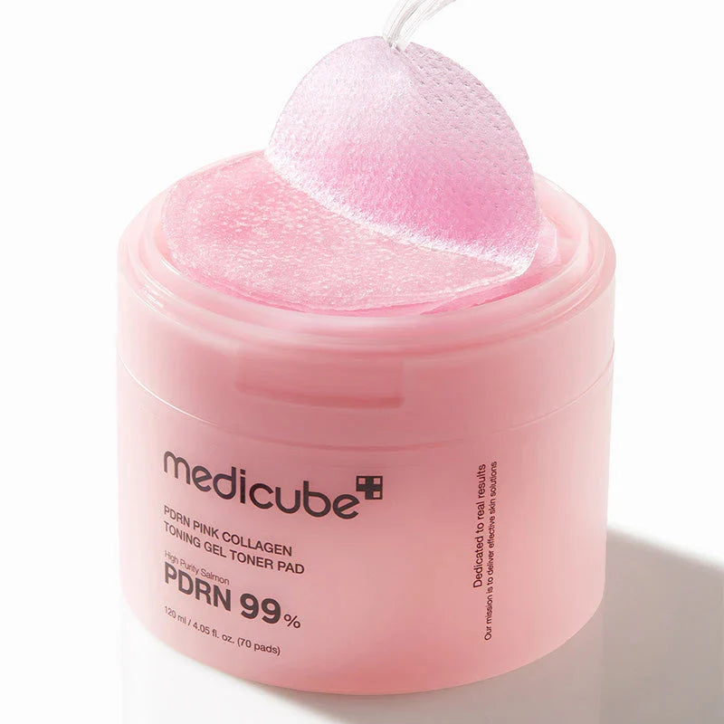 Medicube – PDRN Pink Collagen Toning Gel Toner Pad, 70 pads